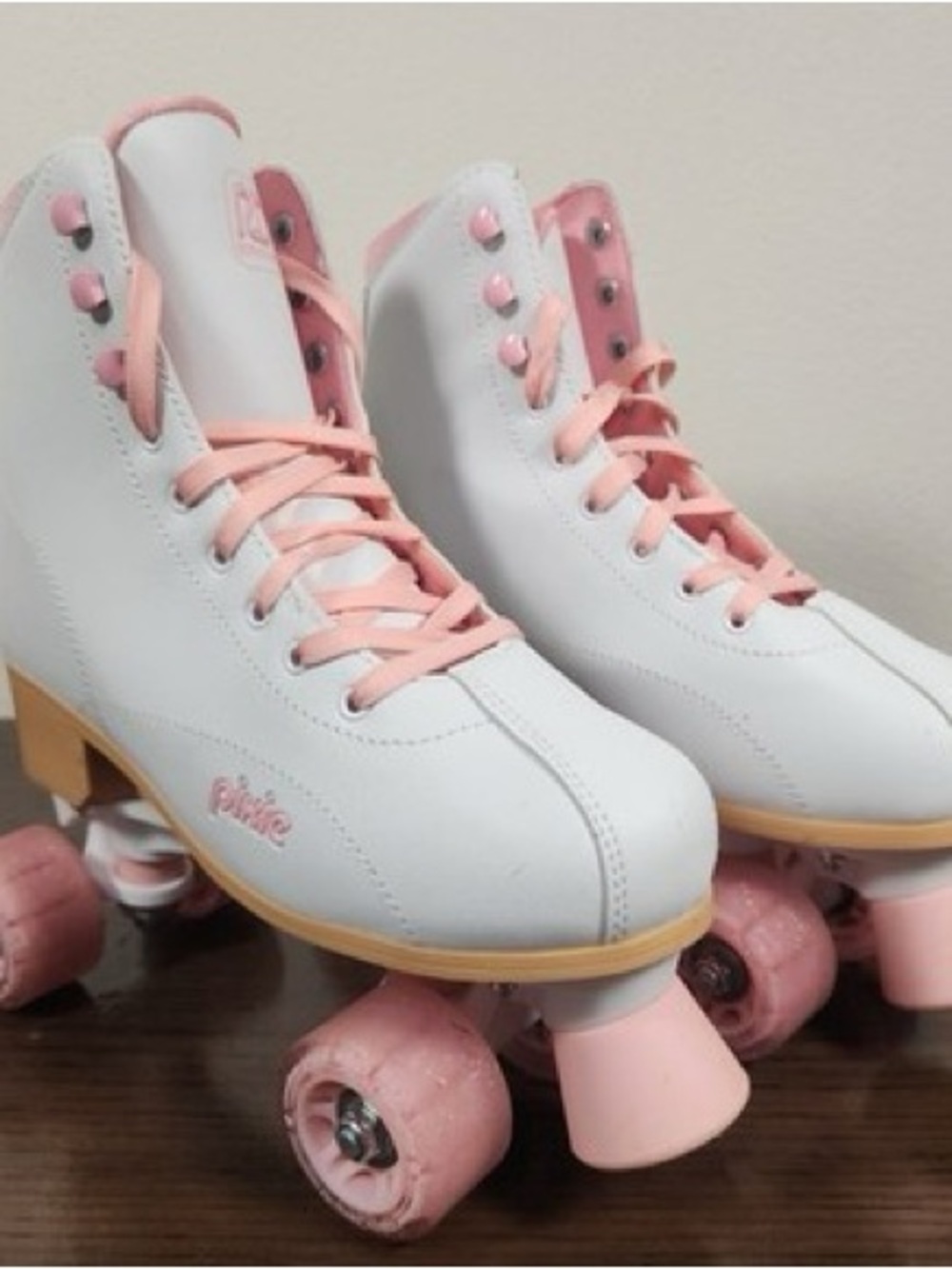 Pink & White Women's Classic Roller Skates - Stylish Winter/Rain Boot Style